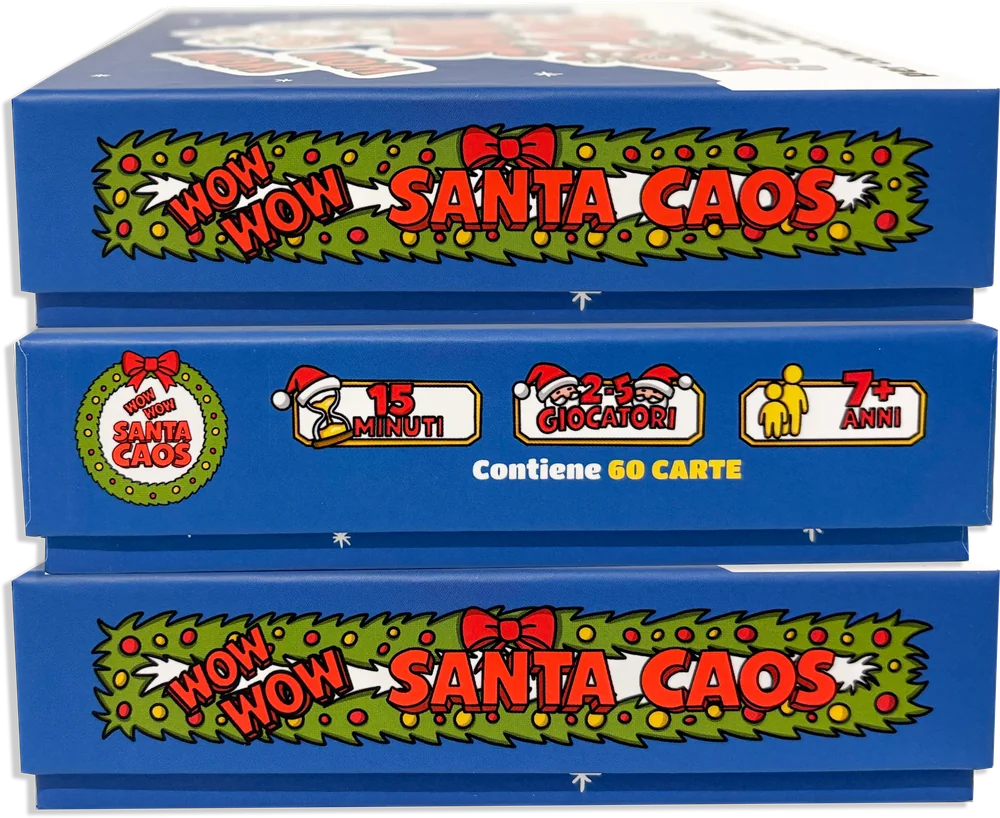 Santa Caos — scatole viste di lato
